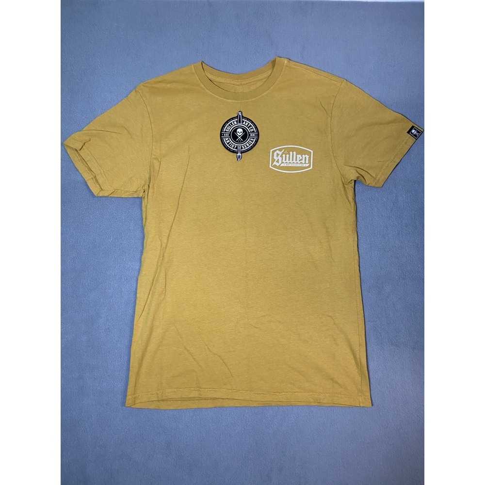 NWT! Sullen Art Collective T Shirt Tattoo Streetwear Art To Wear Men's M Yellow